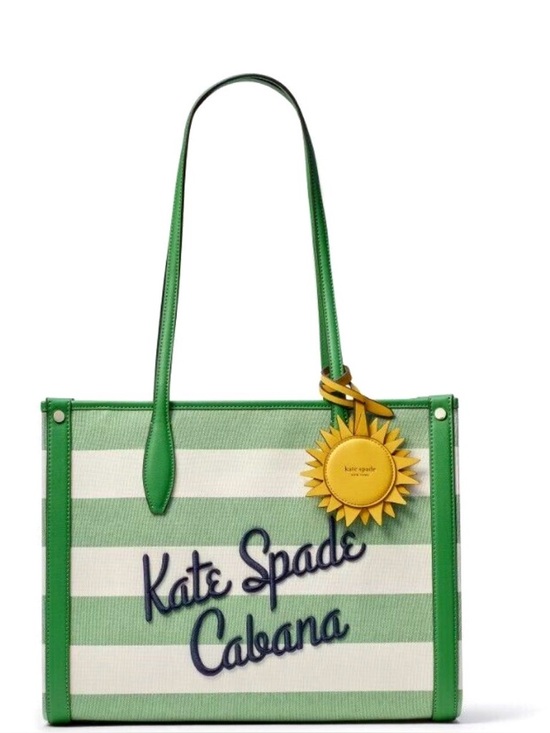 kate spade Handbags - This is a Kate Spade New York Market Cabana Canvas Medium Tote in green multi.